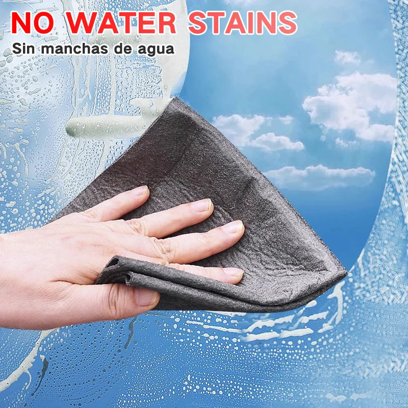 Thickened Magic Cleaning Cloth Microfiber Glass Clean Towel Reusable Washable Lint-Free Cleaning Rags for Kitchen Glass Car
