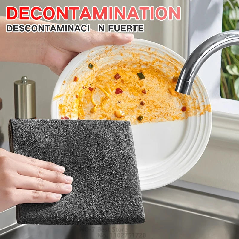 Thickened Magic Cleaning Cloth Microfiber Glass Clean Towel Reusable Washable Lint-Free Cleaning Rags for Kitchen Glass Car
