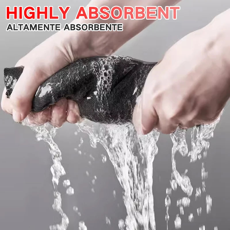 Thickened Magic Cleaning Cloth Microfiber Glass Clean Towel Reusable Washable Lint-Free Cleaning Rags for Kitchen Glass Car