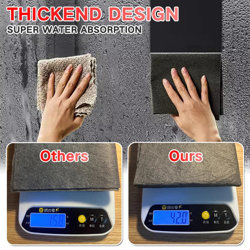 Thickened Magic Cleaning Cloth Microfiber Glass Clean Towel Reusable Washable Lint-Free Cleaning Rags for Kitchen Glass Car